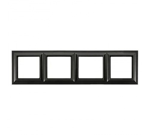 Рамка 4-поста; термопласт; черный матовый; Eco Deco  EPD484SWM  Jung