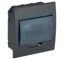 Корпус пластиковый встраиваемый на 8 модулей ЩРВ-П-8 IP41 черный KREPTA 3  MKP12-V-08-41-K02  IEK