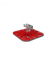 Опора размером 345х345 мм c горизонтальным креплением профиля для установки на кровлю, алюминий, 068465  ОПКЛ-Г-345х345-А   Ostec