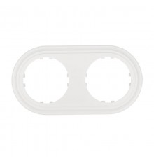 Рамка 2-постовая круглая (белый) Vintage-Classic  889204-1  Ecoplast
