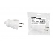 Вилка б/з белая 6А 250В серии "Народная"  SQ1806-0401  TDM