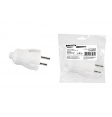 Вилка б/з белая 6А 250В серии "Народная"  SQ1806-0401  TDM