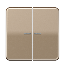 Клавиши для сдвоенных выключателей с подсветкой; золотая бронза  CD595KO5GB  Jung