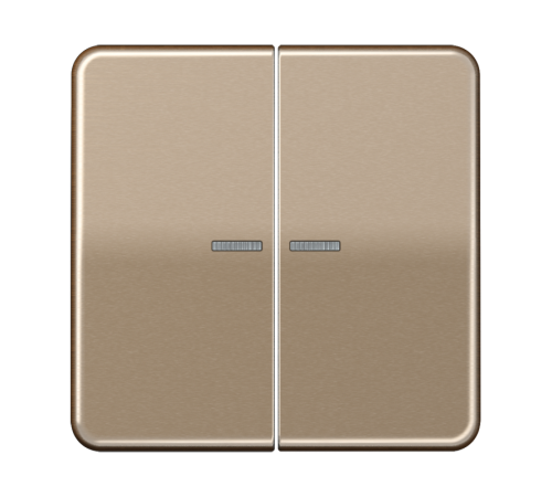 Клавиши для сдвоенных выключателей с подсветкой; золотая бронза  CD595KO5GB  Jung