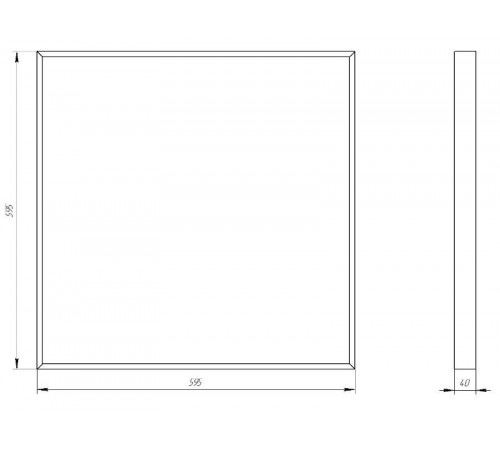 Светильник светодиодный универсальный SPO-910-1-40K-032 32Вт 3360Лм 4000К 595x595x40мм с проводом призма  Б0046471  ЭРА