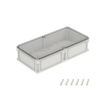 Корпус пластиковый RAM box IP67 600х300х146 мм(высота крышки 21) стенка с выбивными фланцами прозрачная крышка  563211  DKC