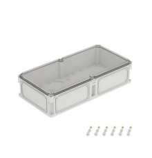 Корпус пластиковый RAM box IP67 600х300х146 мм(высота крышки 21) стенка с выбивными фланцами прозрачная крышка  563211  DKC