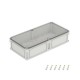 Корпус пластиковый RAM box IP67 600х300х146 мм(высота крышки 21) стенка с выбивными фланцами прозрачная крышка  563211  DKC