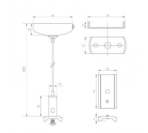 Подвес MAG-HANG-ORIENT-L2000 (SL) (Arlight, Металл)  033751  Arlight