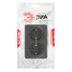 Розетка ЭРА Эксперт 11-2205-05 двойная с заземлением 2х2P+E Schuko IP20 16A-250В ОУ Антрацит  Б0063047  ЭРА