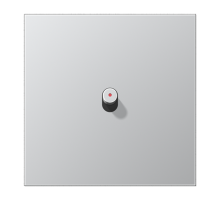 Центральная плата, 1 пост, 1 тумблер, цилиндр c окошком; металл; алюминий; серия LS  AL12-0KOR0  Jung