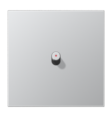 Центральная плата, 1 пост, 1 тумблер, цилиндр c окошком; металл; алюминий; серия LS  AL12-0KOR0  Jung