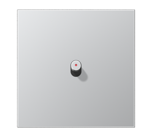 Центральная плата, 1 пост, 1 тумблер, цилиндр c окошком; металл; алюминий; серия LS  AL12-0KOR0  Jung