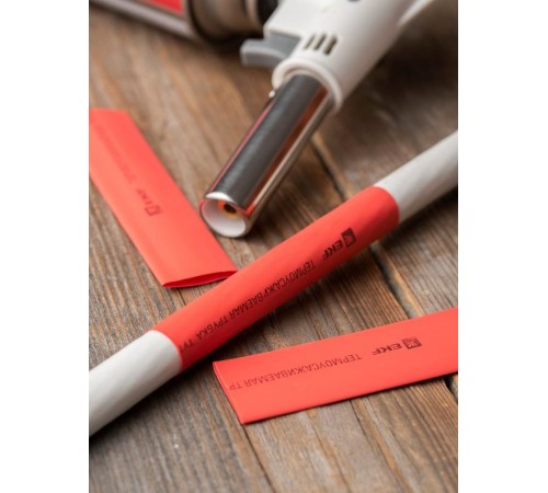 Термоусаживаемая трубка ТУТ нг 16/8 красная EKF PROxima  tut-16-r-1m  EKF