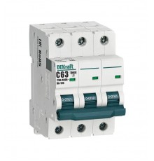 Выключатель автоматический трехполюсный ВА-105 63А C 10кА  13183DEK  DEKraft