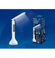 Светильник настольный TLD-536 White/LED/250Lm/5500K/Dimmer с ночником RGB и календарем 4W акк 1200mAh сенсор Белый  UL-00001497  Uniel