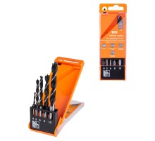 Набор сверл по дереву, 5 шт. (4-5-6-8-10) мм, полир., HSS, пласт. уп., "Рубин"  SQ1093-0201  TDM