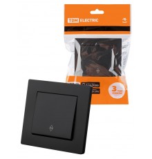Выключатель на 2 направления 1 кл. 10А черный "Сенеж"  SQ1816-0306  TDM