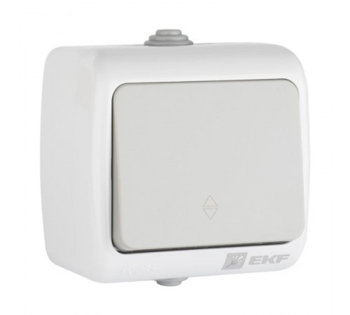 Мурманск Выключатель проходной 1-клавишный 10А IP54 серый EKF  EFV10-025-30-54  EKF