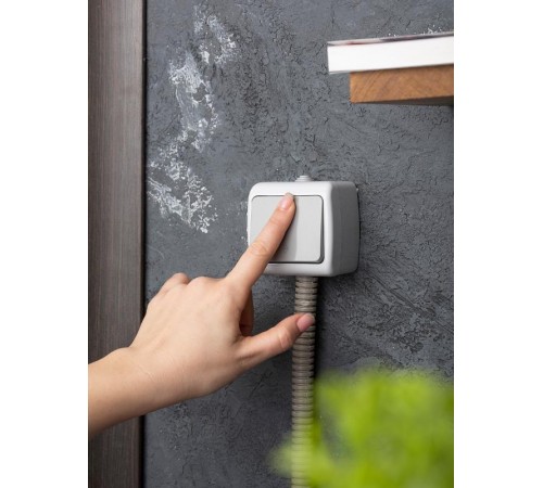 Мурманск Выключатель проходной 1-клавишный 10А IP54 серый EKF  EFV10-025-30-54  EKF