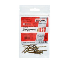 Саморез ШУж 4,0х40 пот. гол. (15 шт) - пакет ( 0,034 кг)  102493  Tech-KREP