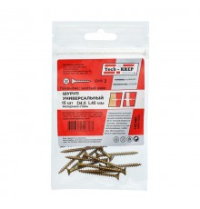 Саморез ШУж 4,0х40 пот. гол. (15 шт) - пакет ( 0,034 кг)  102493  Tech-KREP