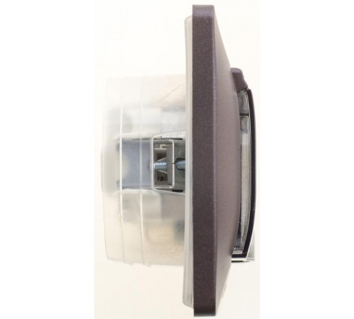 Glossa Шоколад Розетка с заземлением со шторками с крышкой, 16А, IP44 (в сборе)  GSL000848  SE