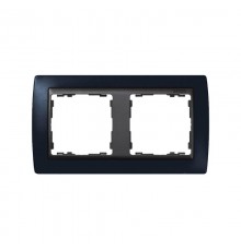 Simon 82 Рамка декоративная, 2 поста, S82, графит-графит  82822-32  Simon