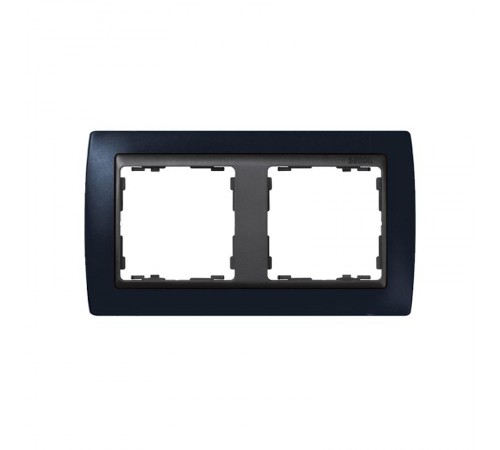 Simon 82 Рамка декоративная, 2 поста, S82, графит-графит  82822-32  Simon