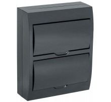 Корпус модульный пластиковый навесной ЩРН-П-24 черный с черной дверью IP41 KREPTA 3  MKP13-N-24-41-K02  IEK