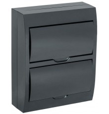 Корпус модульный пластиковый навесной ЩРН-П-24 черный с черной дверью IP41 KREPTA 3  MKP13-N-24-41-K02  IEK