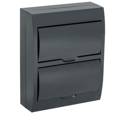 Корпус модульный пластиковый навесной ЩРН-П-24 черный с черной дверью IP41 KREPTA 3  MKP13-N-24-41-K02  IEK