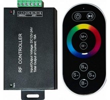 Контроллер для светодиодной ленты с П/У черный, LD55   18А12-24V (подходит для LS606,607) 137*137*51мм  21557  FERON