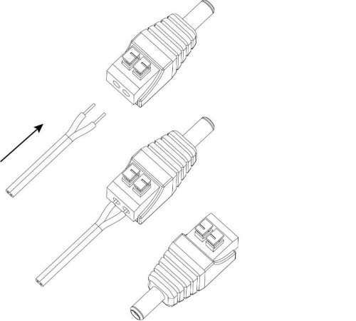Разъем   R-DC03 штекер DC питания 2. 1х5. 5 с быстрозажимной колодкой  Б0048310  ЭРА
