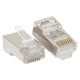 Коннектор RJ-45 TERACOM экранированный 8P8C Cat.5E универсальный (упак.20шт)  TRC-PLUG-5EFTP-20  EKF