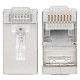 Коннектор RJ-45 TERACOM экранированный 8P8C Cat.5E универсальный (упак.20шт)  TRC-PLUG-5EFTP-20  EKF