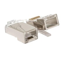 Коннектор RJ-45 TERACOM экранированный 8P8C Cat.5E универсальный (упак.20шт)  TRC-PLUG-5EFTP-20  EKF
