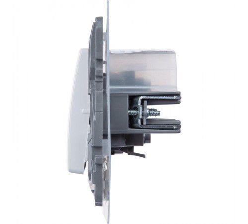 Переключатель одноклавишный IP44 - Legrand Etika - 10А 250В безвинтовые зажимы - белый  672207  Legrand