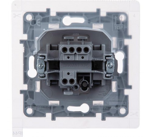 Переключатель одноклавишный IP44 - Legrand Etika - 10А 250В безвинтовые зажимы - белый  672207  Legrand