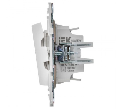 SKANDY Выключатель 2-клавишный проходной с индикацией 10А SK-V10W арктический белый  SK-V22-1-10-K01  IEK