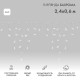 Гирлянда Айсикл (бахрома) светодиодный, 2,4 х 0,6 м, белый провод, 230 В, диоды белые, 76 LED  255-034-6  NEON-NIGHT