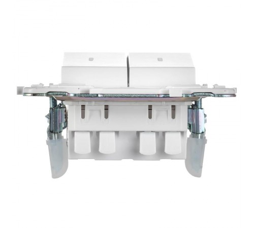 SKANDY Выключатель 2-клавишный проходной с индикацией 10А SK-V10W арктический белый  SK-V22-1-10-K01  IEK