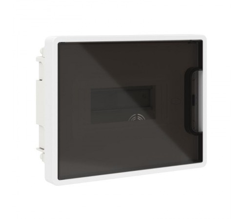 Щиток 8 мод встраиваемый FRAME, белый, с тонированной дверцей, с 2  шинами PEN на 6 и 8 отв.  F08B1WD  DKC