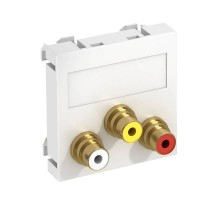 Мультимедийная рамка Audio-Video Modul45 (белый) (MTG-12R L RW1)  6105162  OBO Bettermann