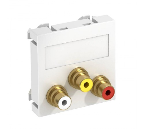 Мультимедийная рамка Audio-Video Modul45 (белый) (MTG-12R L RW1)  6105162  OBO Bettermann