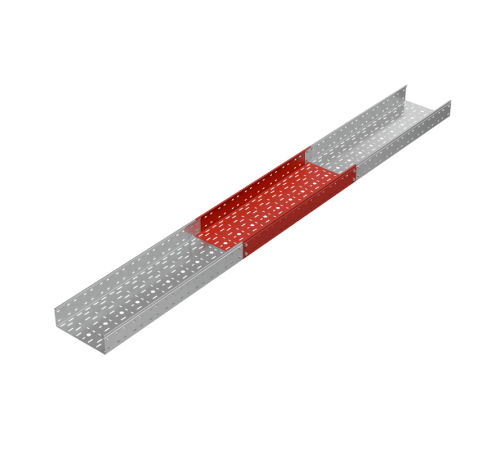Лоток перф. 100х300х1,5 L2500 мм "Стандарт ПЛЮС" INOX304  LPEplus100-300-1.5-2500 INOX304  КМ-Профиль
