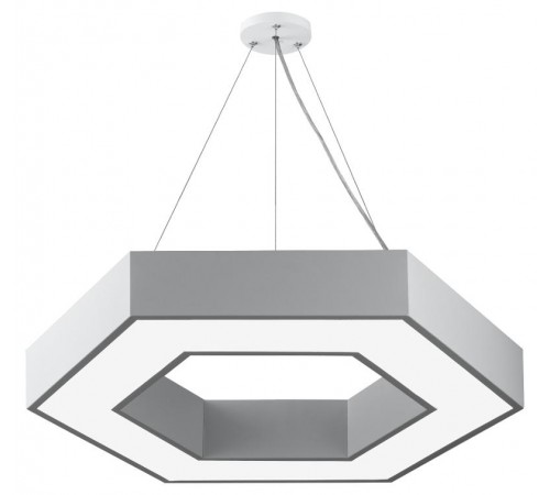 Светильник светодиодный Geometria Hexagon SPO-123-W-40K-045 45Вт 4000K 2500Лм IP40 600*600*80 белый подвесной ЛТ  Б0058880  ЭРА