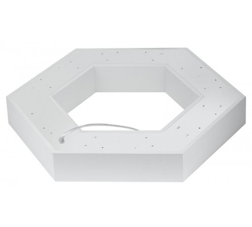 Светильник светодиодный Geometria Hexagon SPO-123-W-40K-045 45Вт 4000K 2500Лм IP40 600*600*80 белый подвесной ЛТ  Б0058880  ЭРА