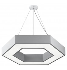 Светильник светодиодный Geometria Hexagon SPO-123-W-40K-045 45Вт 4000K 2500Лм IP40 600*600*80 белый подвесной ЛТ  Б0058880  ЭРА