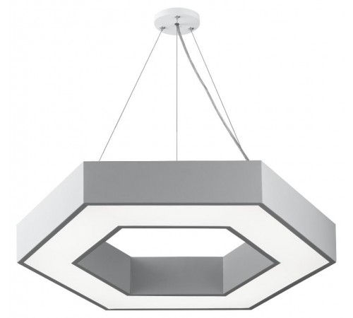 Светильник светодиодный Geometria Hexagon SPO-123-W-40K-045 45Вт 4000K 2500Лм IP40 600*600*80 белый подвесной ЛТ  Б0058880  ЭРА